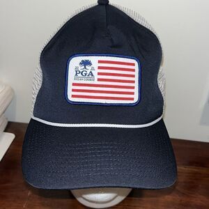 2021 PGA Corded Flag Kiawah Island Ocean Course mesh trucker SnapBack golf cap